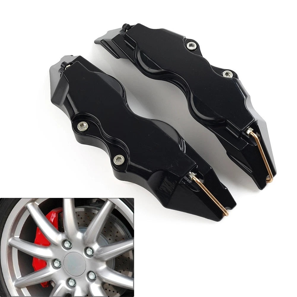 3D Style Brake Caliper Covers Set for Universal Fit (Black)