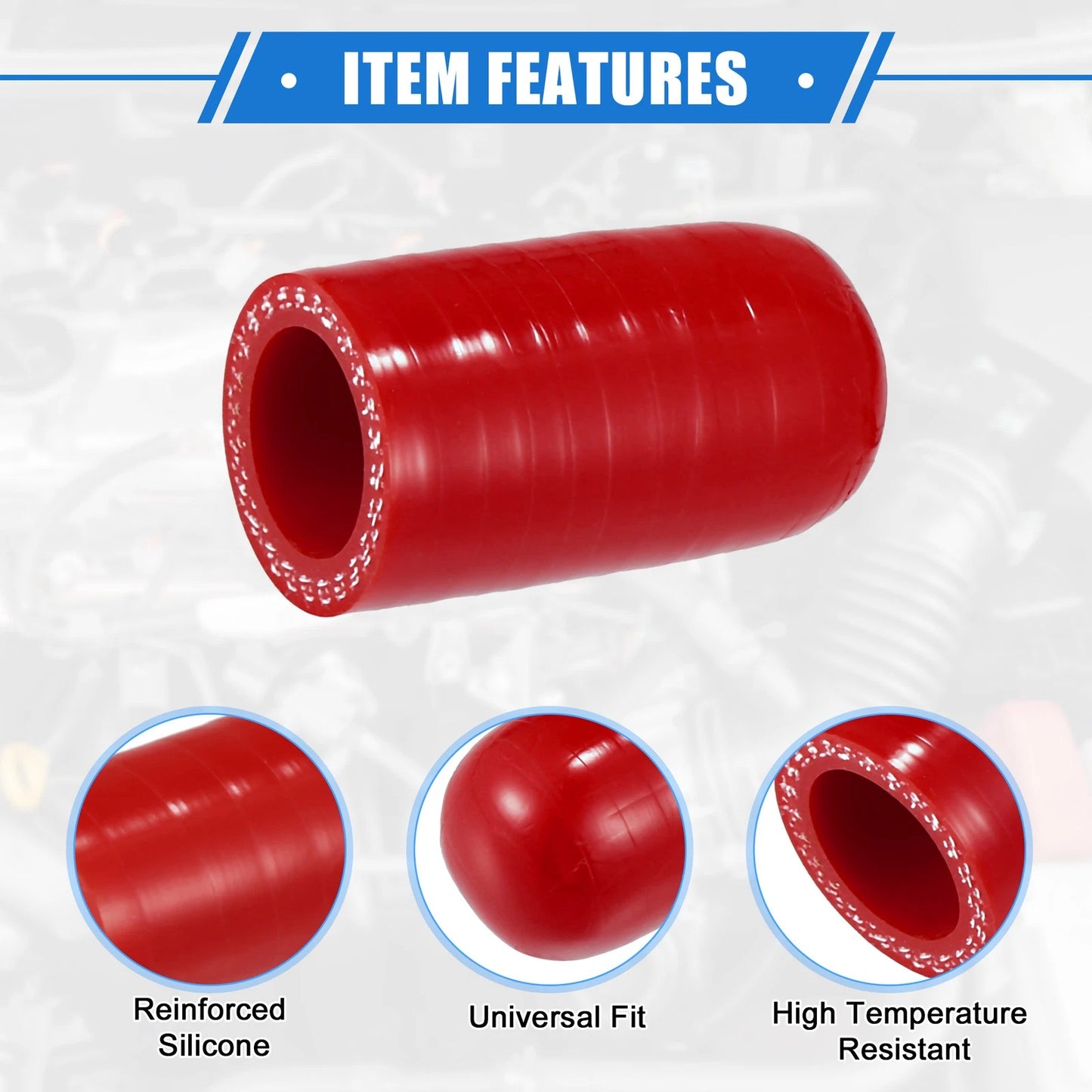 Reinforced Silicone Coolant Cap Kit for Turbo Bypass Valve (0.71" ID)