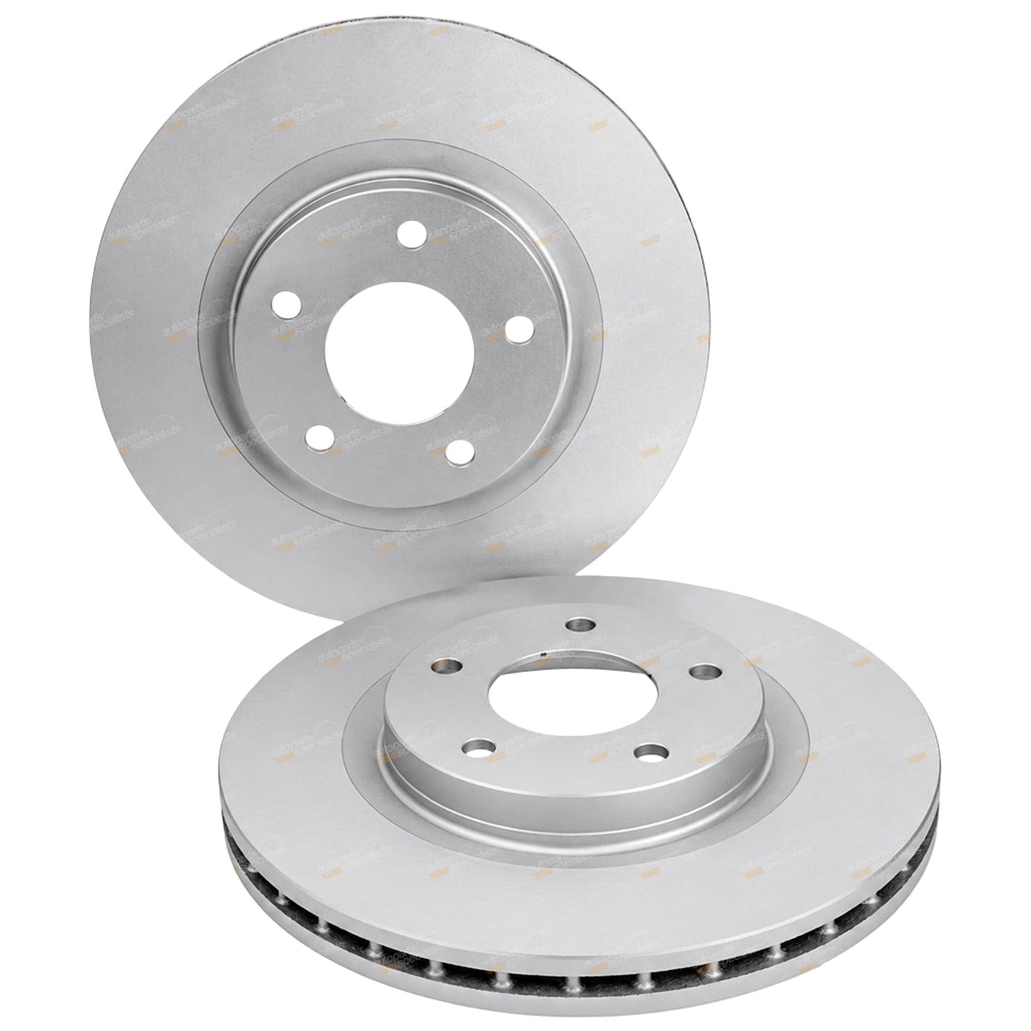 2 Front Disc Brake Rotors for Mitsubishi Lancer (2008–2010)