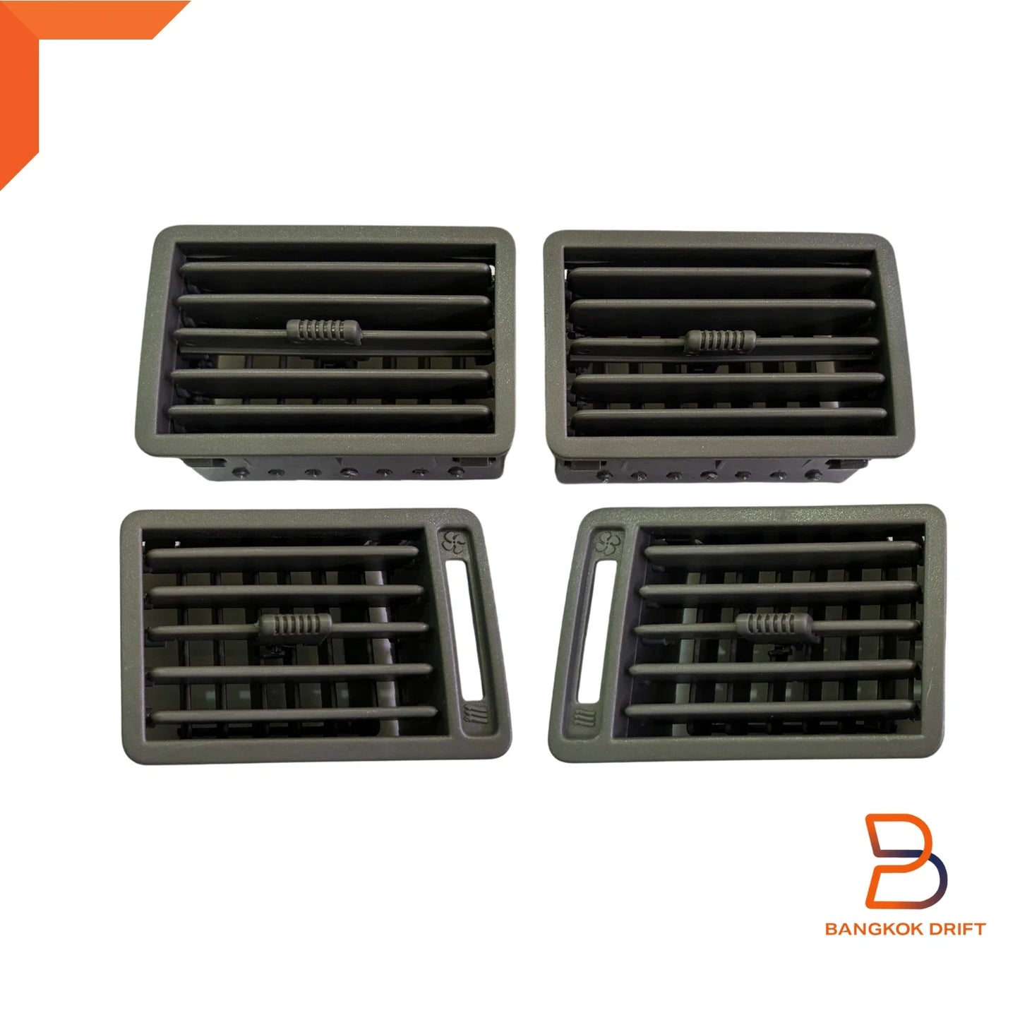 4x AC Heater Vents Grey for Holden Rodeo TF Pickup (1988-1996)