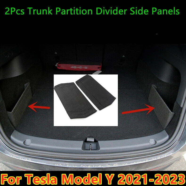 2 x Trunk Storage Box Partition Divider Panel for Tesla Model Y (2020-2023)