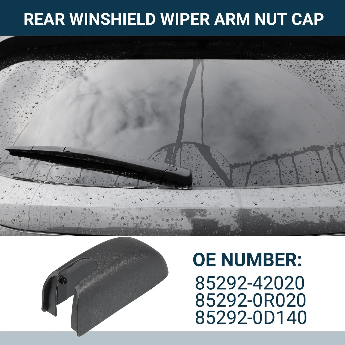 Rear Windshield Wiper Arm Nut Cover for Toyota RAV4 (2006–2023) NO.85292-42020