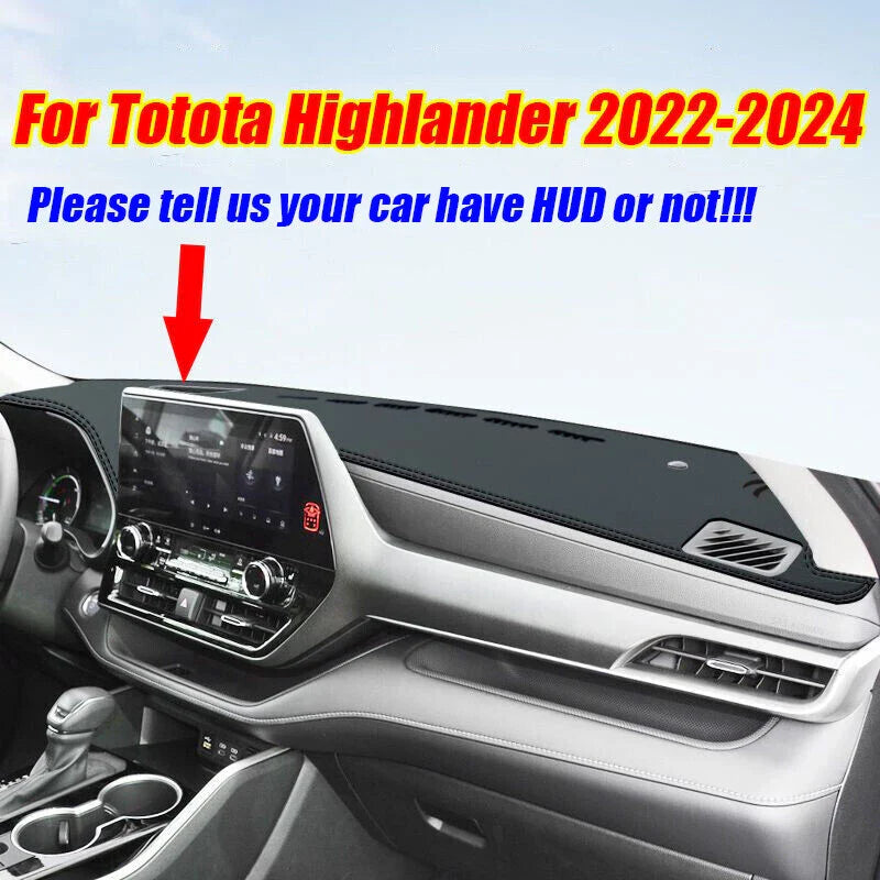 Leather Dashboard Cover for Toyota Highlander (2022–2024)