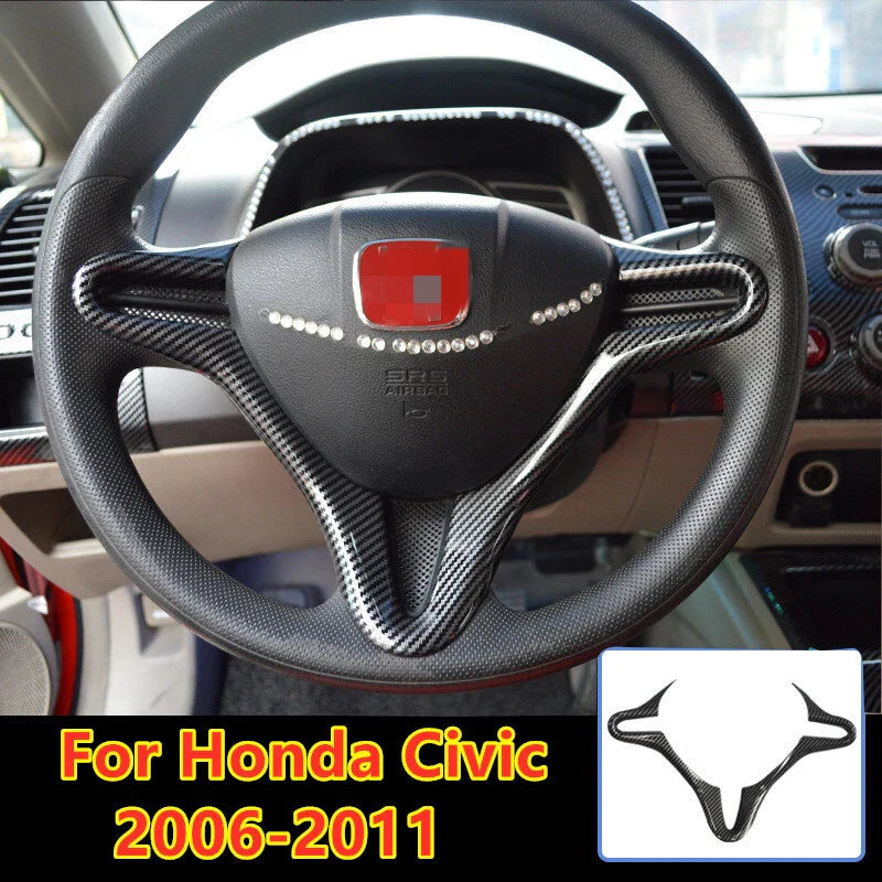 Inner Steering Wheel Cover Trim Decor for Honda Civic (2006–2011)