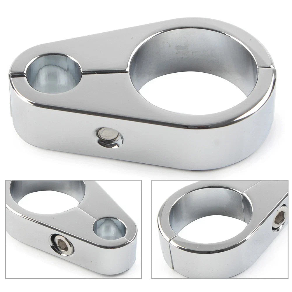 1" Brake Clutch Cable Clamp for Harley-Davidson Motorcycle Chrome
