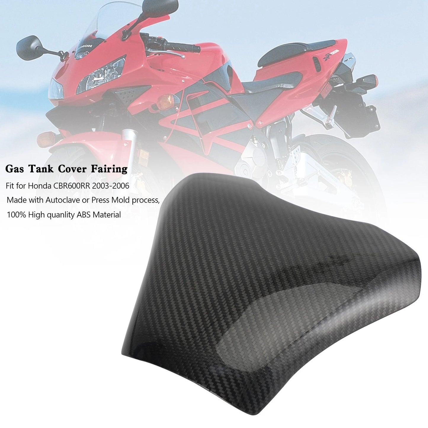 Carbon Fiber Tank Cover Fairing for Honda CBR600RR (2003–2006)