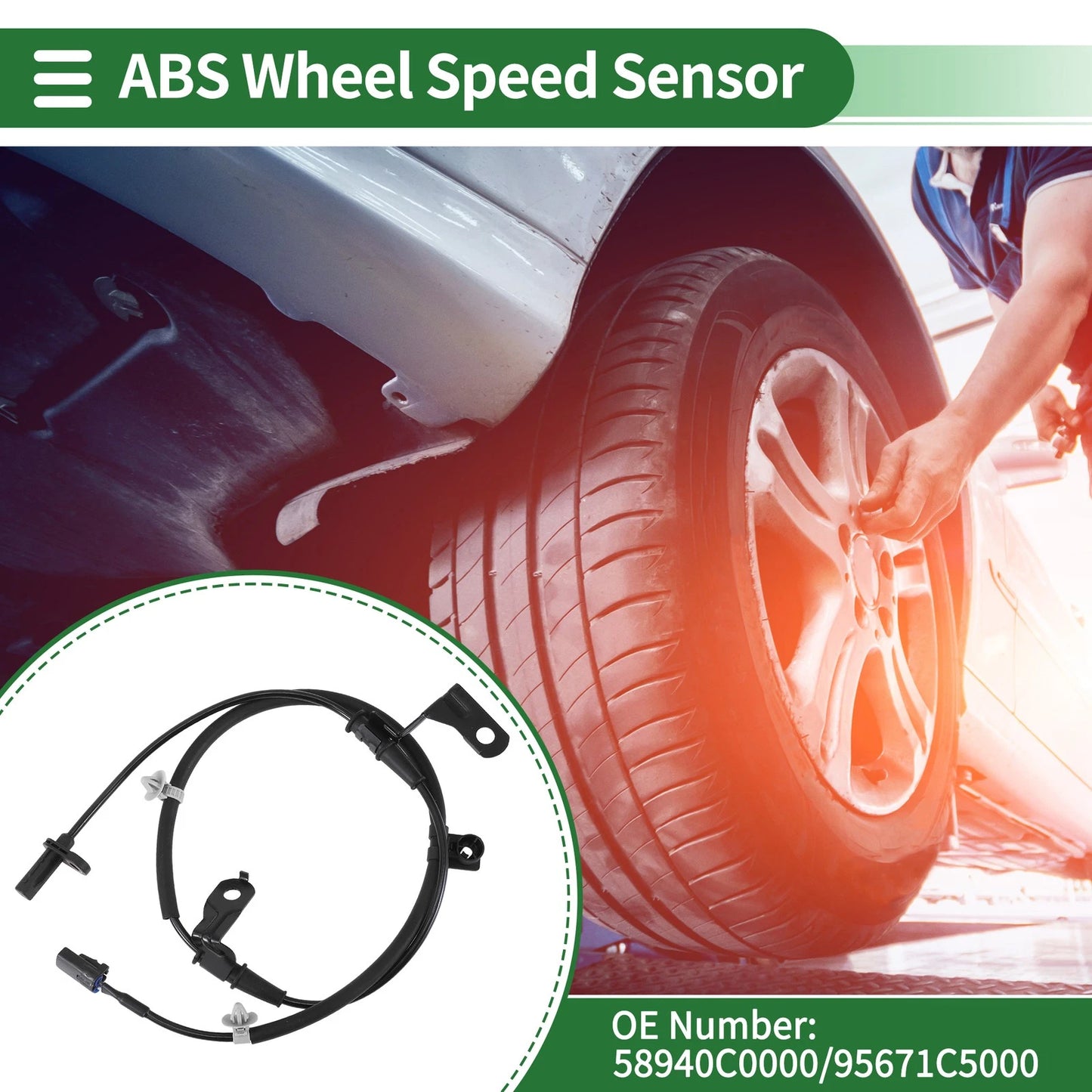 ABS Wheel Speed Sensor for Kia Sorento (2015–2023) No. 58940C0000/95671C5000