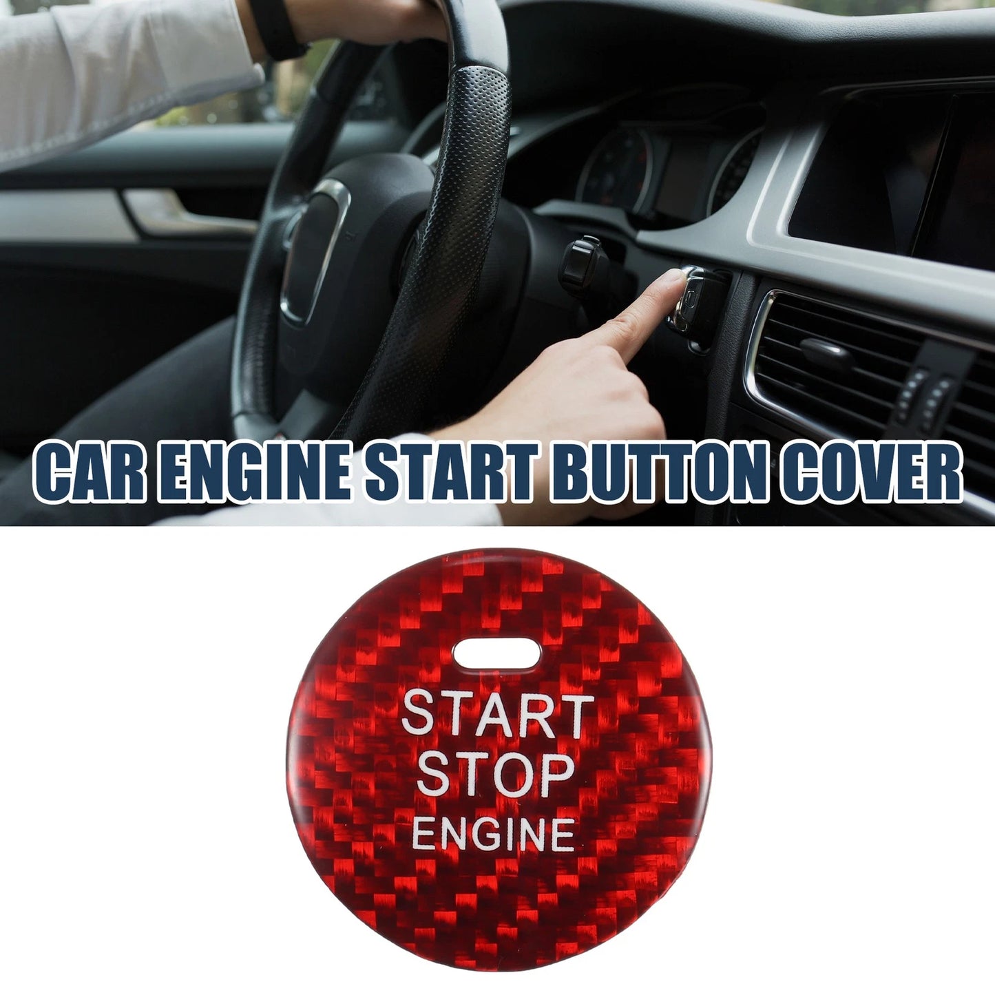 Engine Start Stop Button Cover for Mazda (Red)