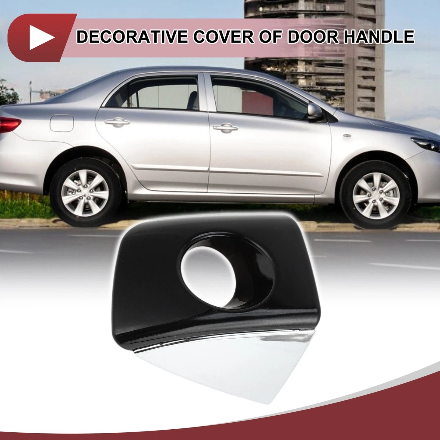 Front Left Door Handle for Audi A6 C7 (2012–2018) 4H1837879 Black ABS