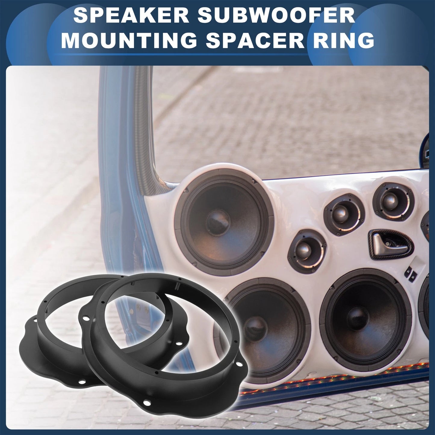 2X Speaker Spacer Ring Adaptor for Ford C-Max (6.5")