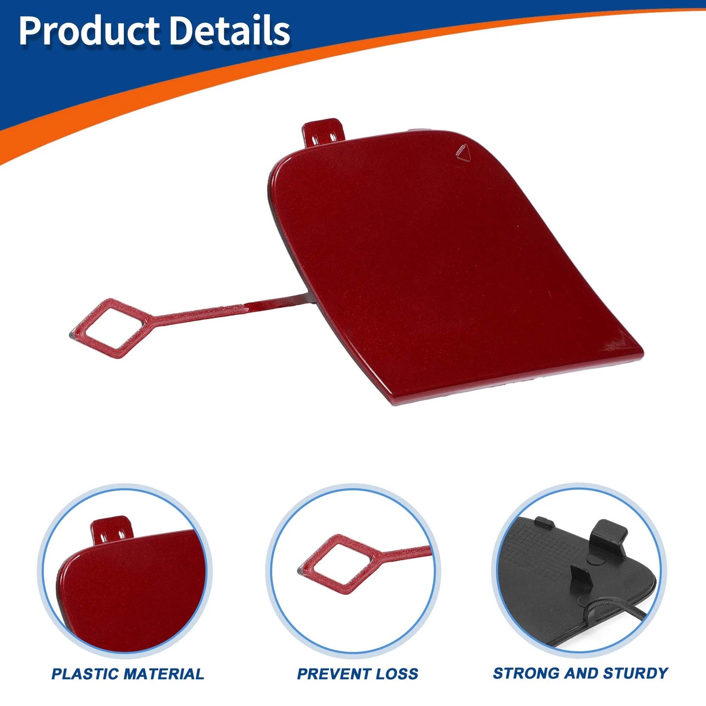 Rear Tow Hook Cover for Mercedes-Benz E-Class W213 S213 (No.A2138850022) Red