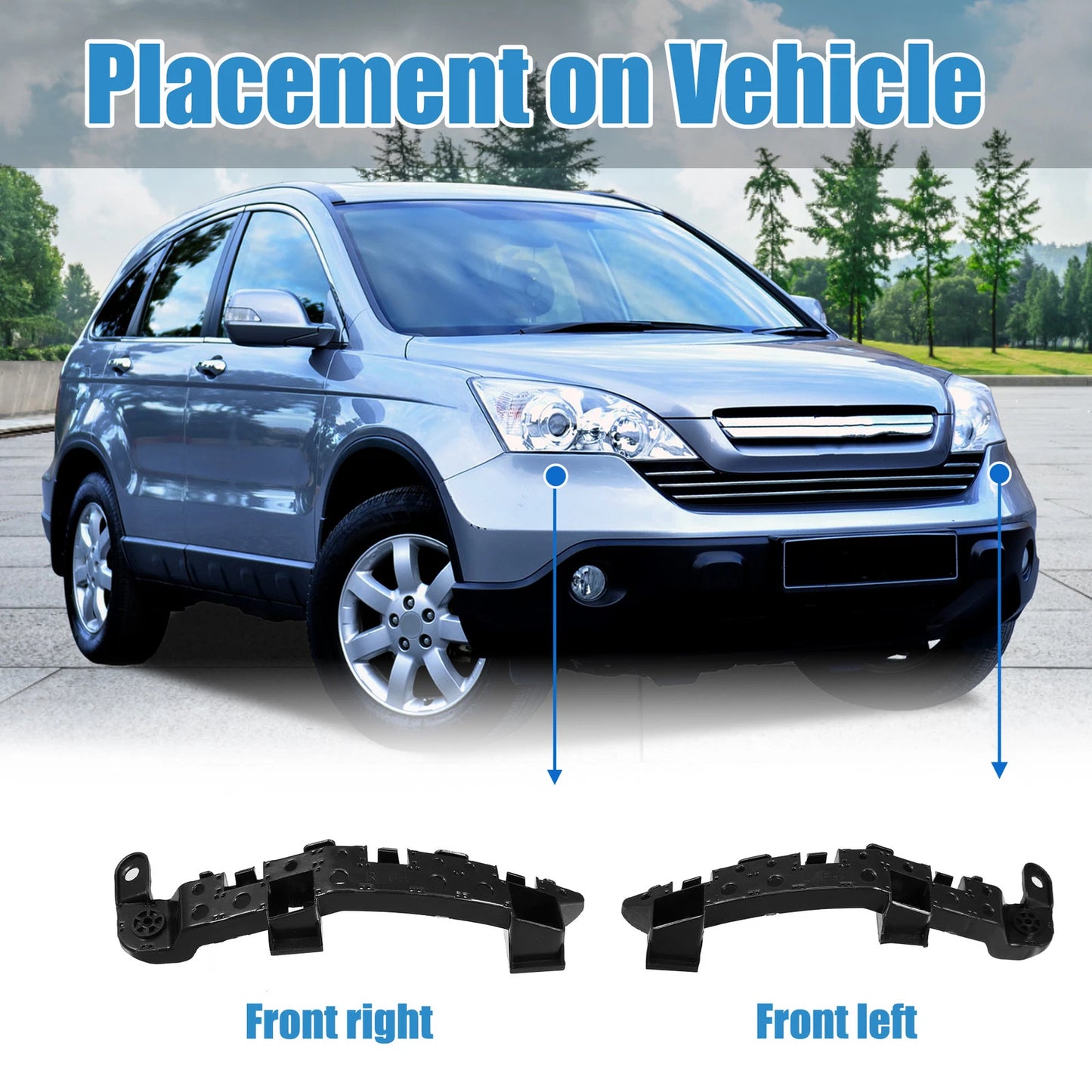 1 Pair Front Bumper Mounting Support Bracket for Honda CR-V (2017–2019)