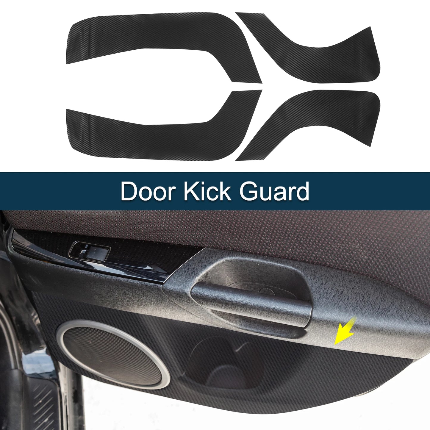 Set of 1 Door Kick Guard for Mazda CX-30 (2020–2023) Black Front Rear