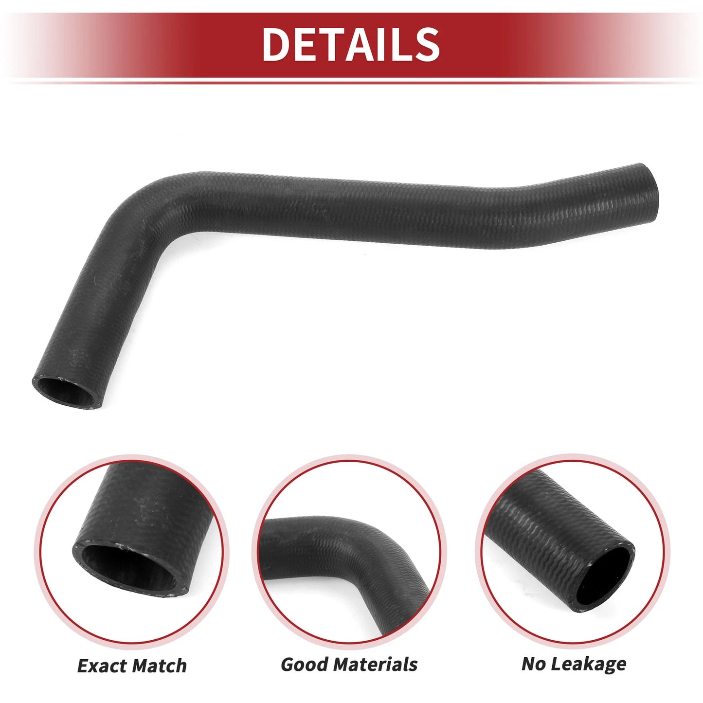 Radiator Hose for Toyota FJ Cruiser 4.0L (2007–2009) No. 16571-31130 Rubber Black