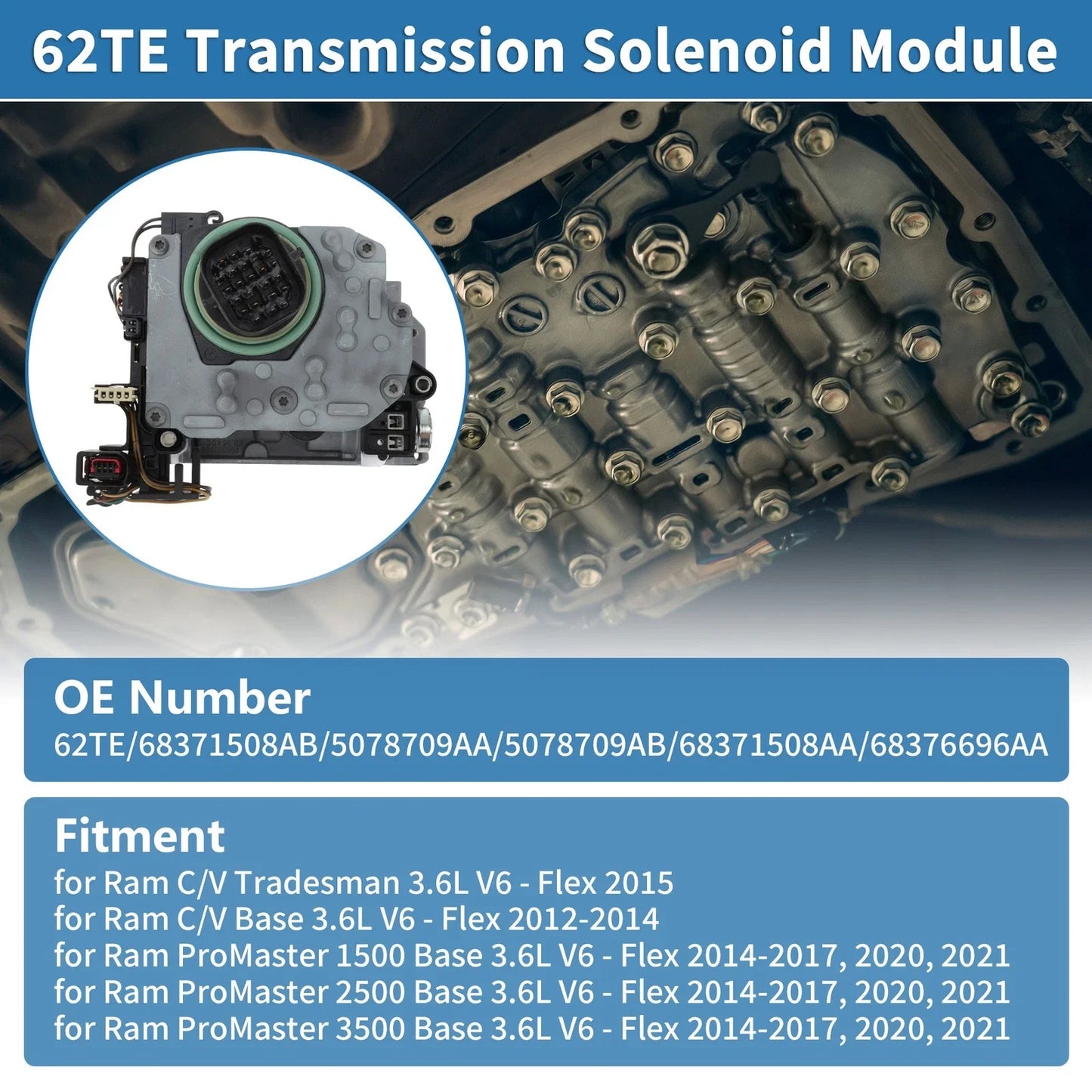62TE Transmission Valve Body Solenoid for Dodge (2010-2014)