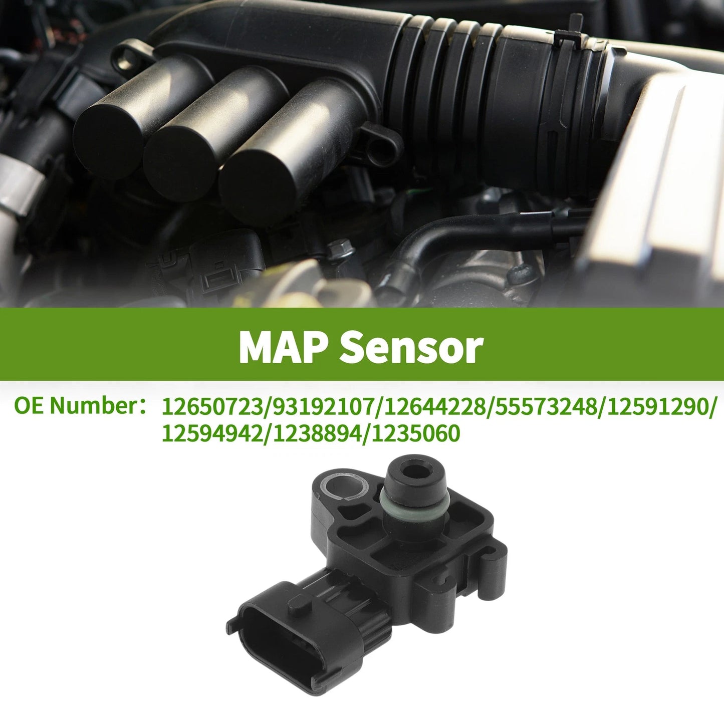 MAP Sensor for Chevrolet Aveo 1.4 1.6 (2004–2011) No.12650723