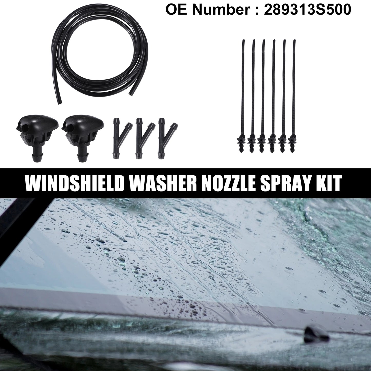 Set of 2 Windshield Washer Nozzles for Nissan Frontier (2005–2023) No.289313S500