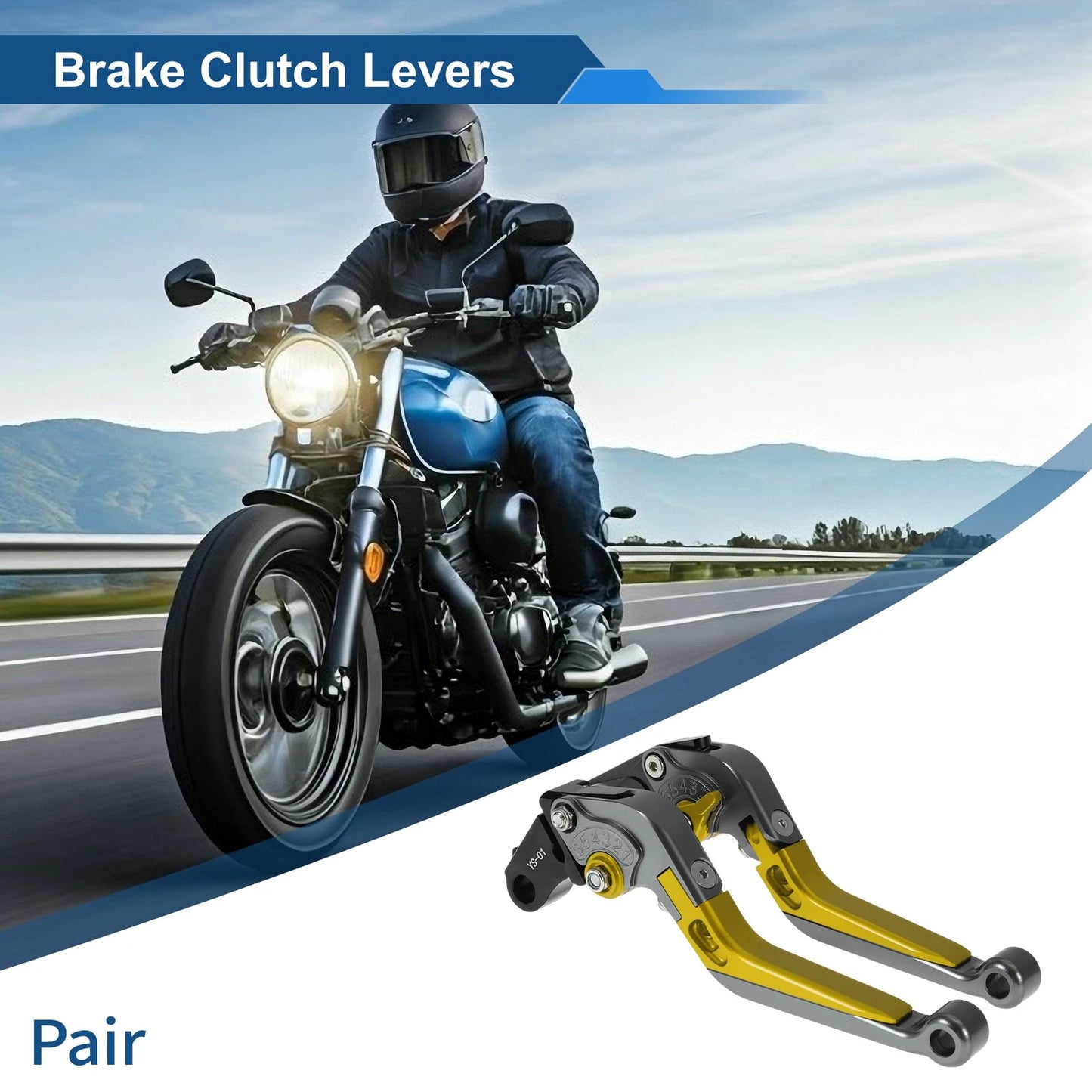 Adjustable Brake Clutch Levers for Honda X11 (1999–2002) Titanium Gold Tone