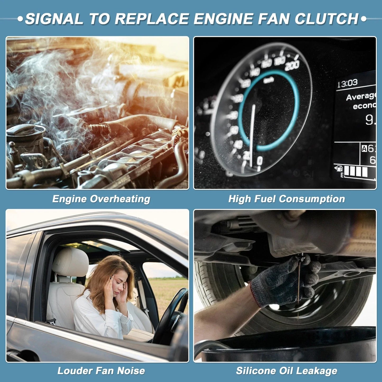 Engine Cooling Fan Clutch for BMW 745i V8 4.4L Petrol Sedan (2002-2005)