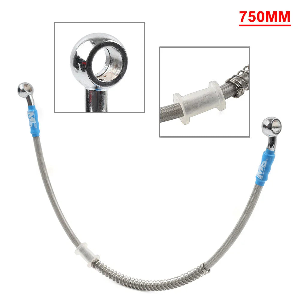 75cm DOT Motorcycle Braided Steel Brake Clutch Oil Hose Line for Motorbike