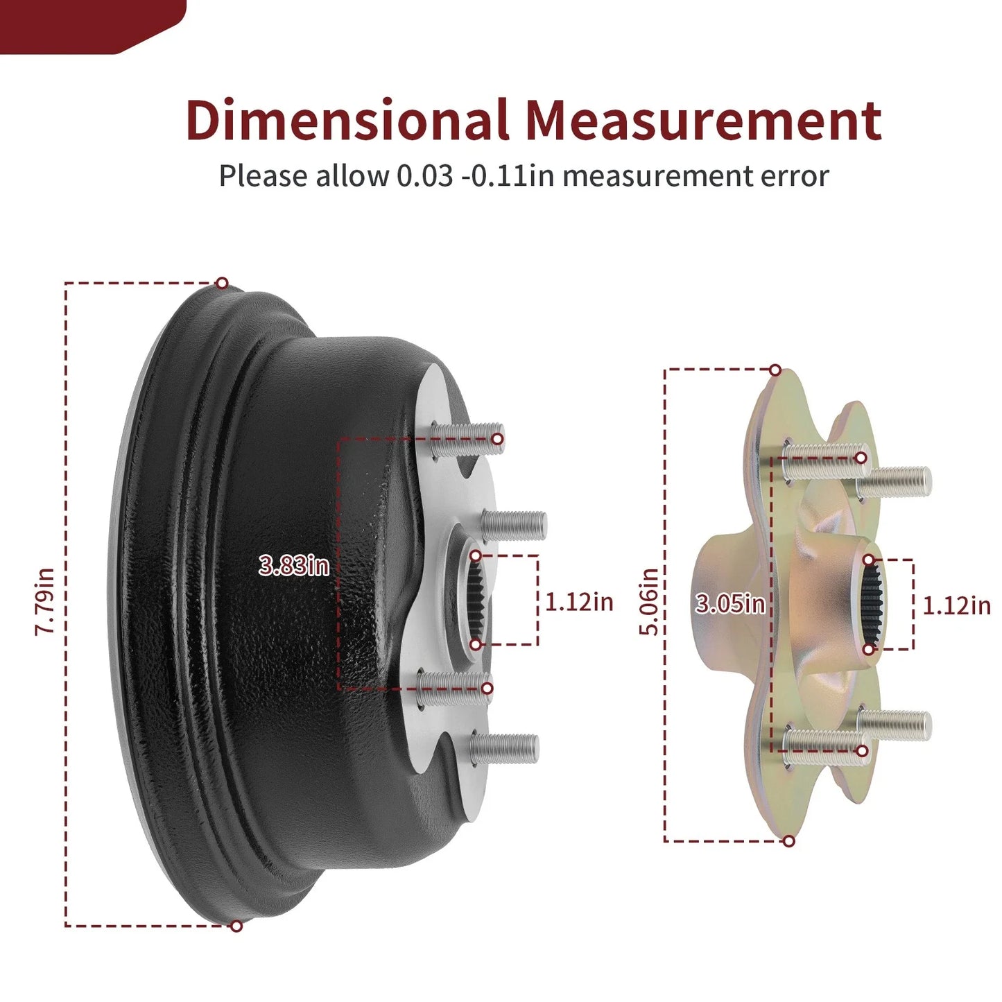 Rear Brake Drum & Hub for Yamaha Big Bear 350 (1996–1999)