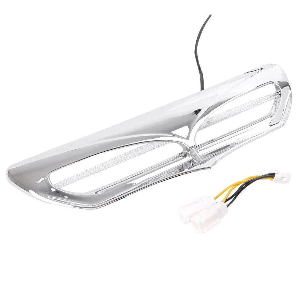 Chrome Batwing Fairing Vent Trim LED Light for Harley FLHX FLHTCU (2014–2023)