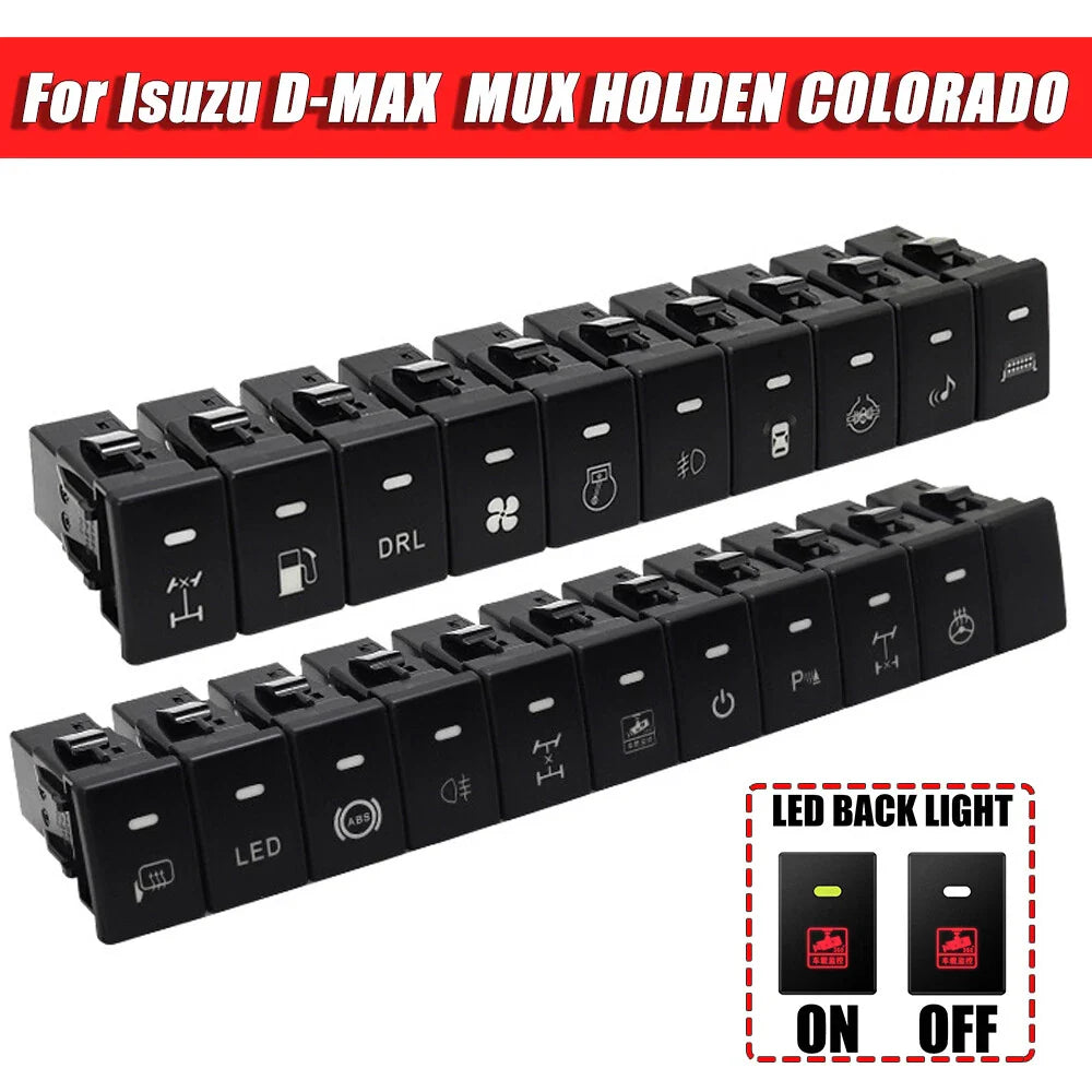 Push Switch Button with Wiring for Holden Isuzu V-Cross MU-X D-Max (2012–2020)