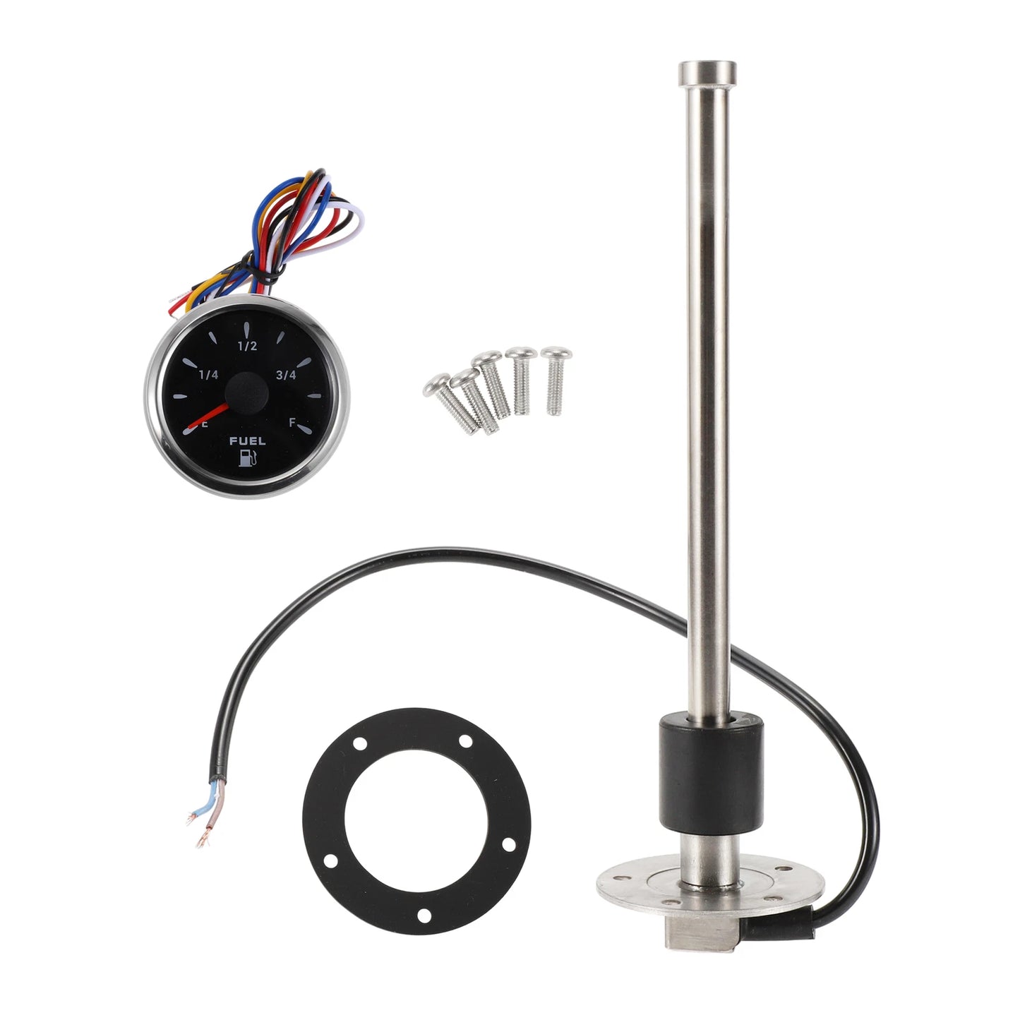 Fuel Sending Unit and Gauge Kit 0-190ohm 241mm for Boat Car Truck