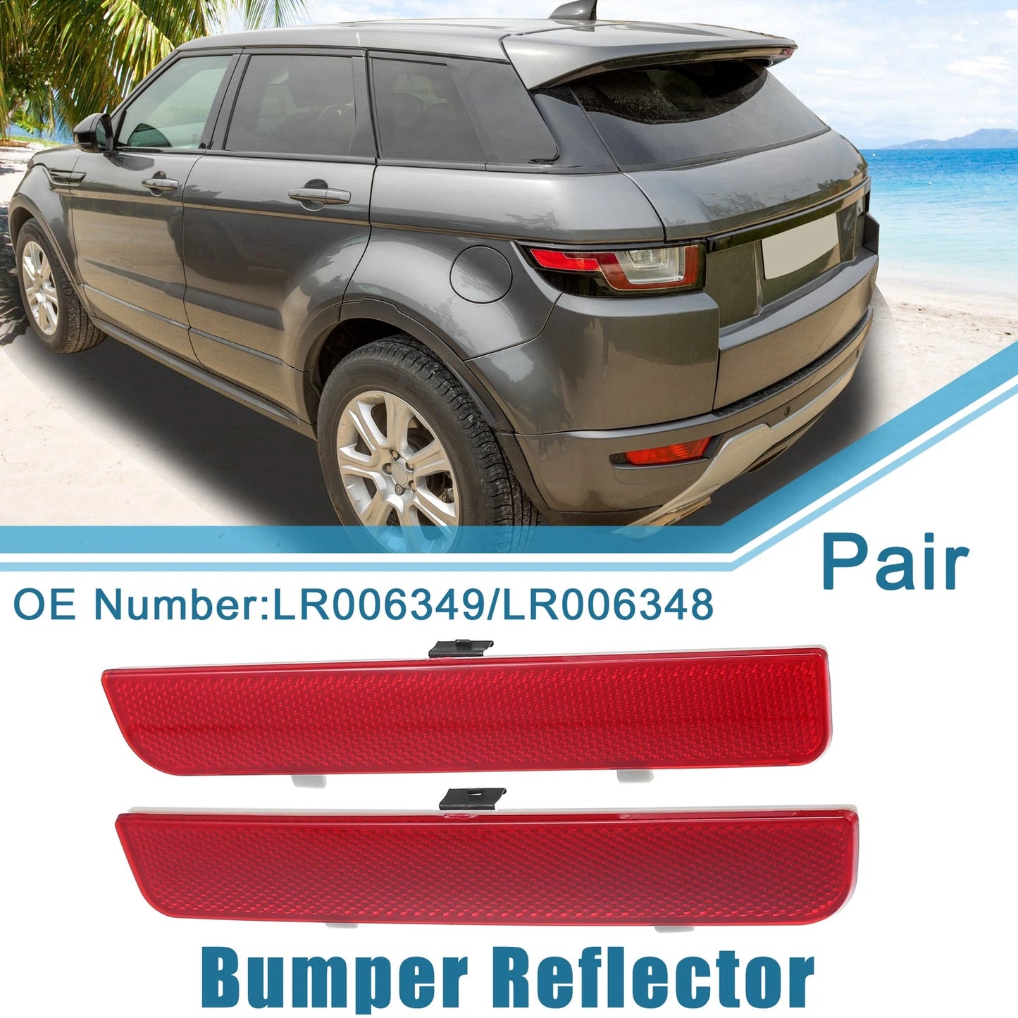 1 Pair Rear Left Reflector Strip No.LR006349 for Land Rover Range Rover