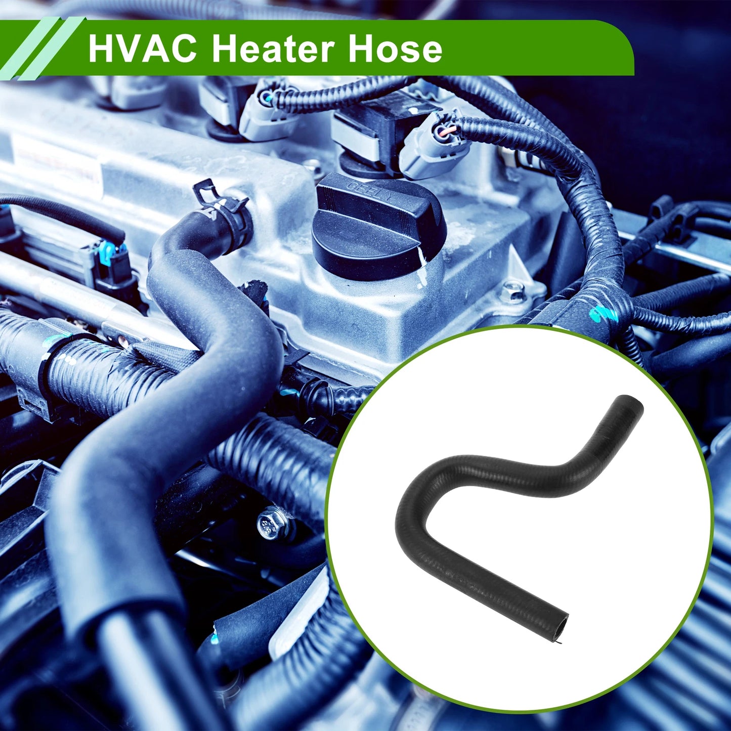 HVAC Heater Hose for Toyota Tacoma 3.4L (1995–2004) No. 8724535720 Rubber Black