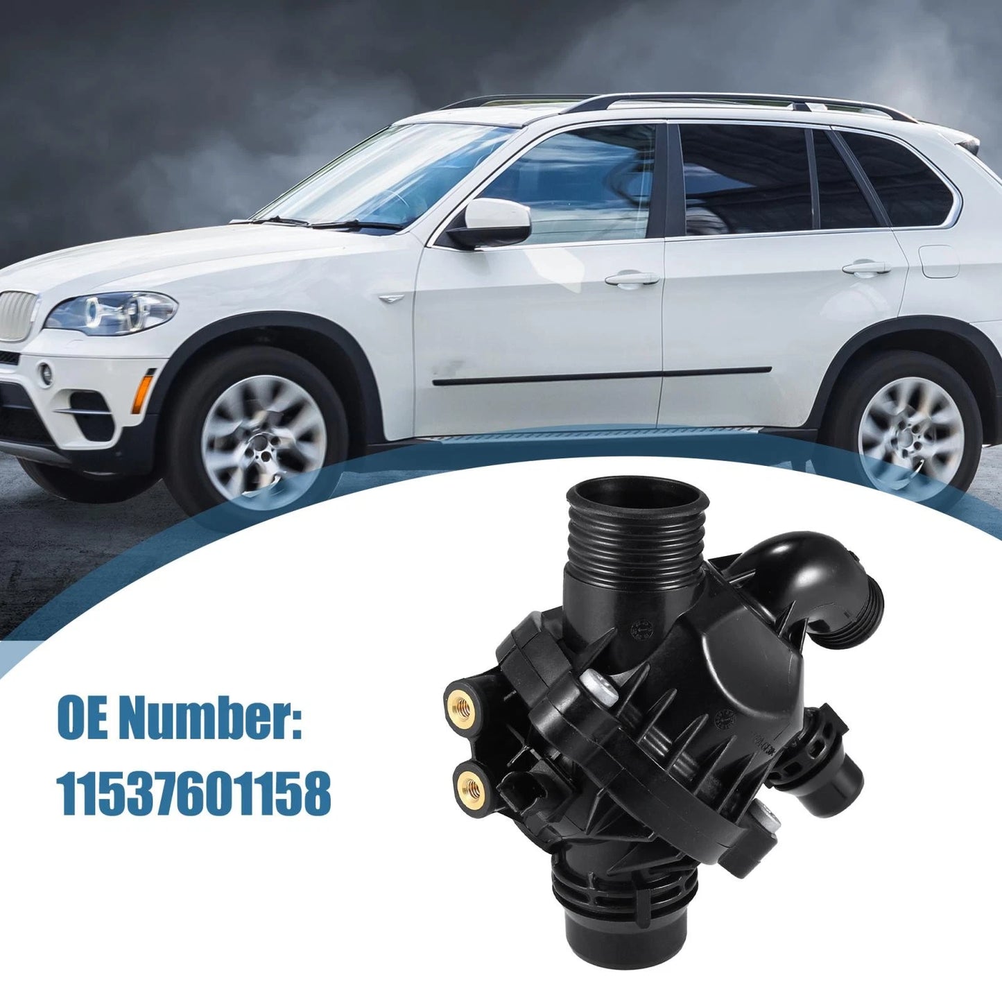 Thermostat Housing Assembly 11537601158 for BMW X1 X5 X6 135i 335i (2011–2013)
