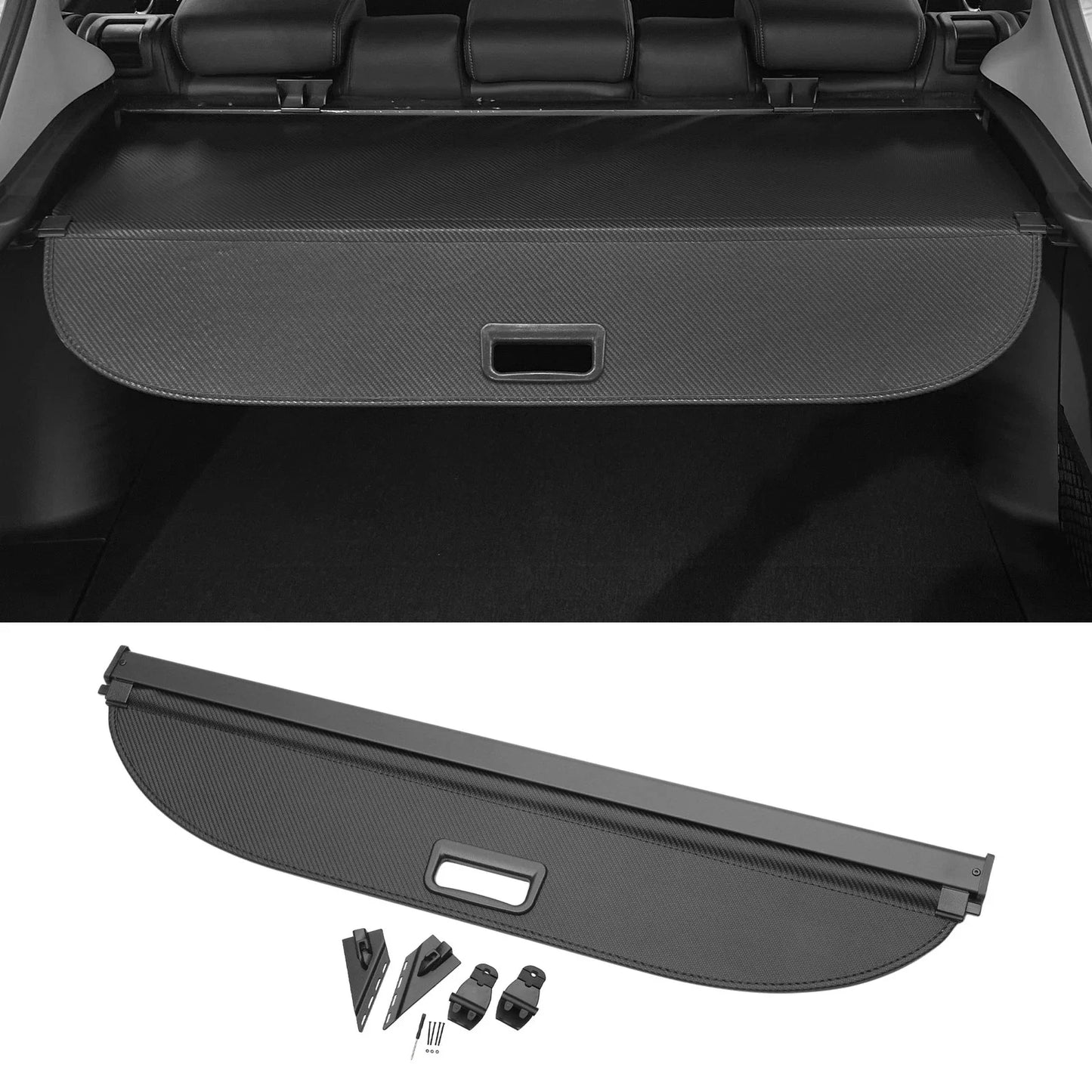 Car Trunk Retractable Cargo Cover for Chevrolet Trax (2024-2025) Black Fiber