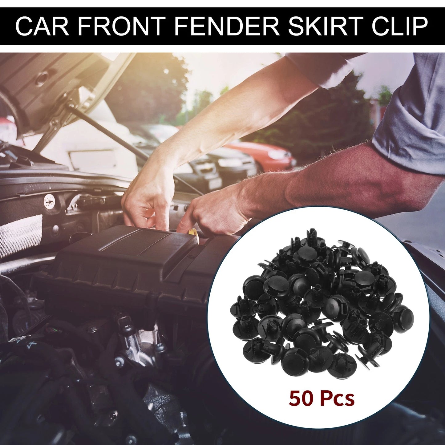 50 Pcs Front Fender Skirt Clip for Honda Civic (2013–2021) & Honda Fit (2015–2021)