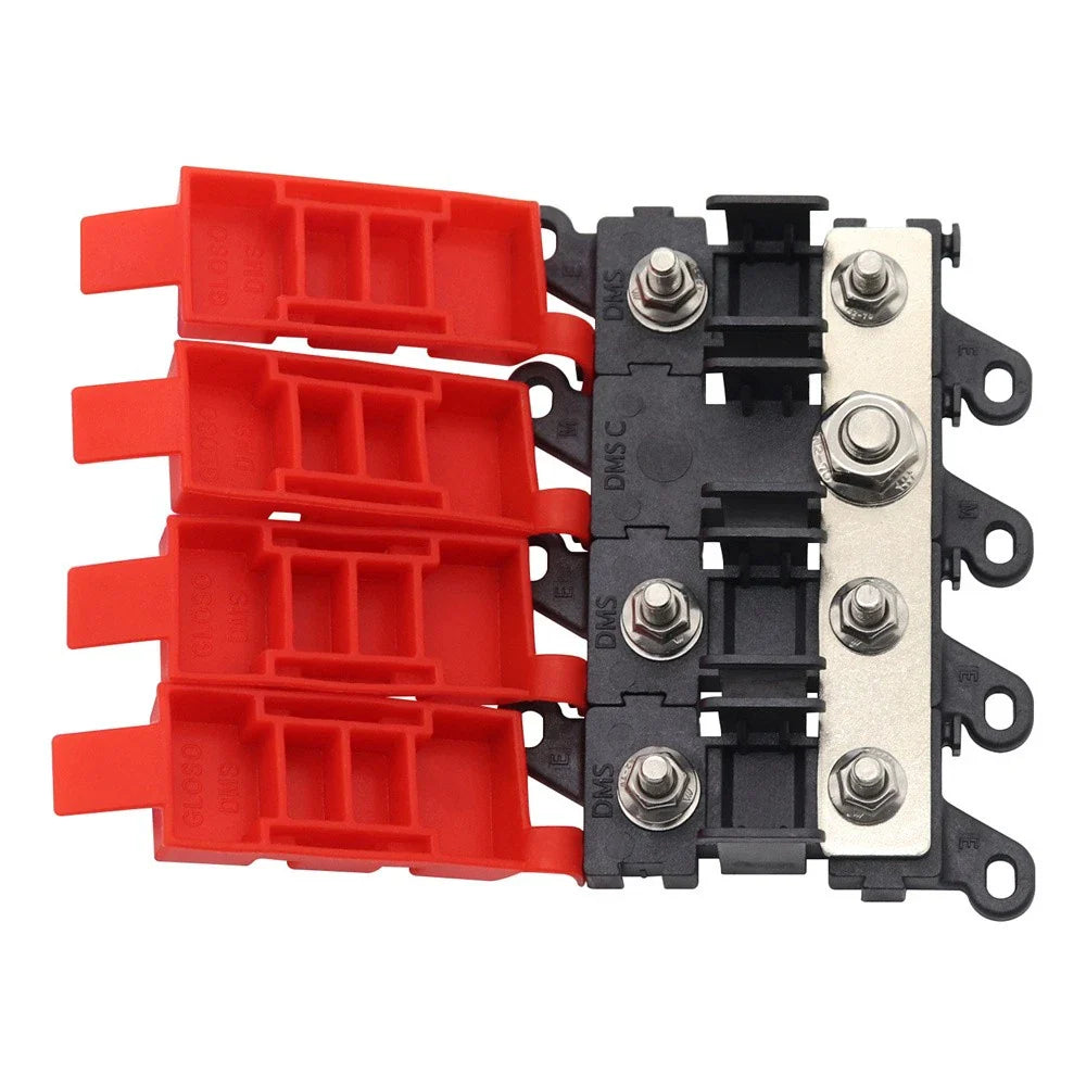3-Way Fuse Holder with 30A, 60A, 100A Fuses for Distribution Block