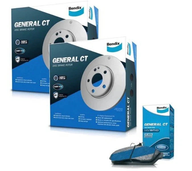 Set of Bendix Rear Brake Pads and Rotors for MG ZS ZST (2017–2027)