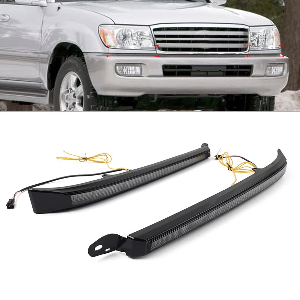 2X Side Marker Headlight DRL Turn Signal for Toyota Land Cruiser LC100 (1998–2007)