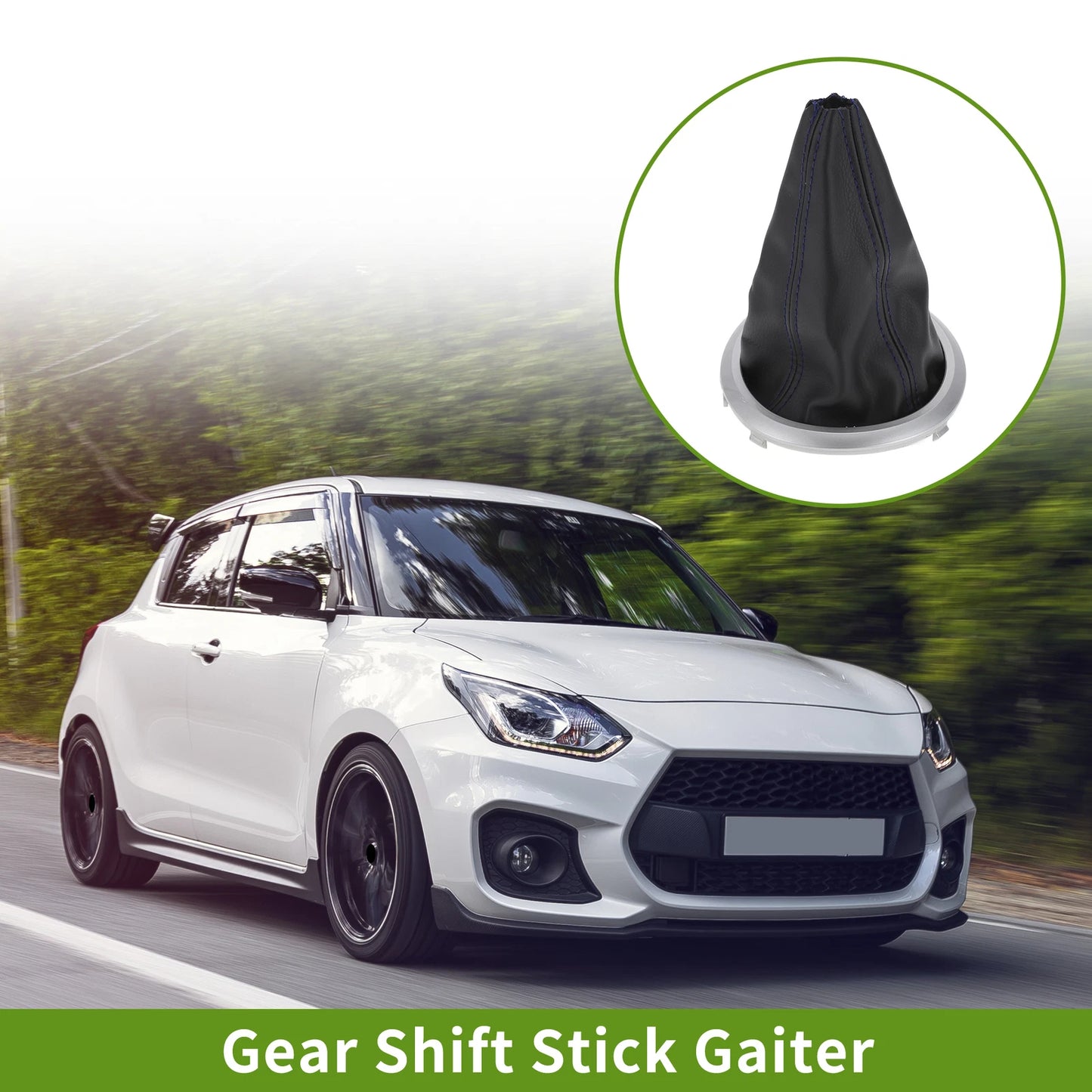 Gear Shift Stick Gaiter for Suzuki Swift (2005–2010) Matte Silver Black Blue