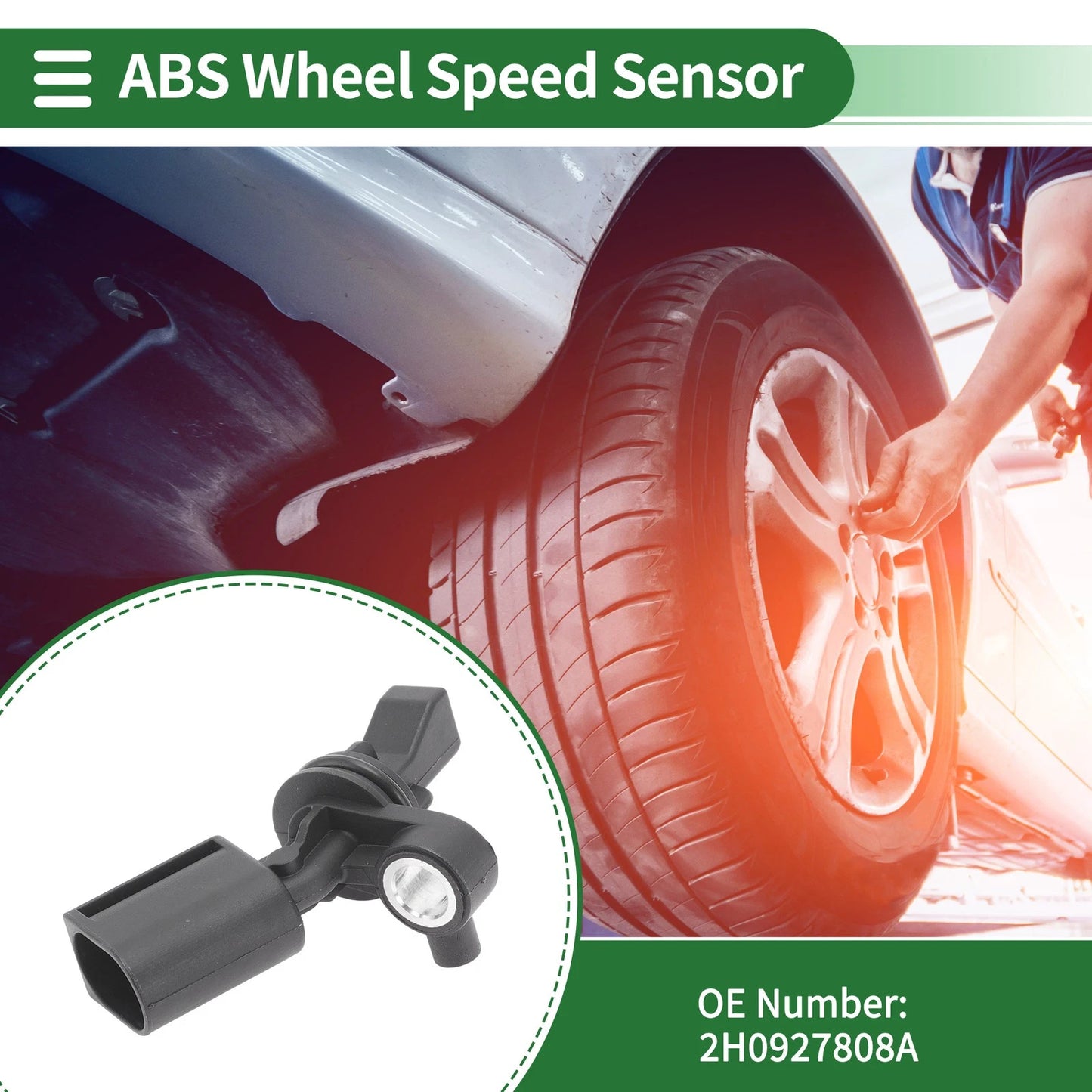 ABS Wheel Speed Sensor No. 2H0927808A for Audi A3 (1996–2003) Rear Right
