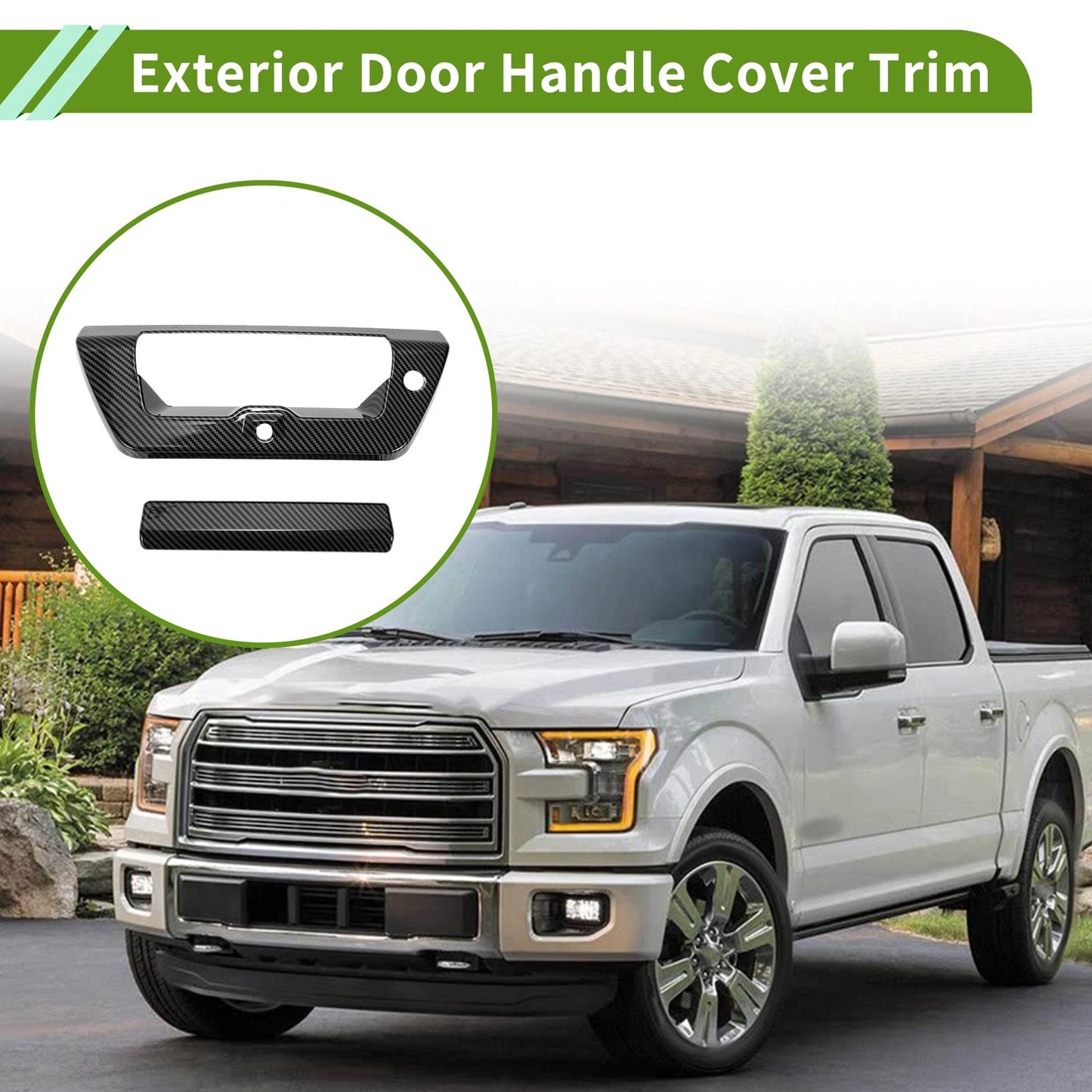 Set of 1 Exterior Trim Tailgate for Ford F150 (2015–2020) Black ABS