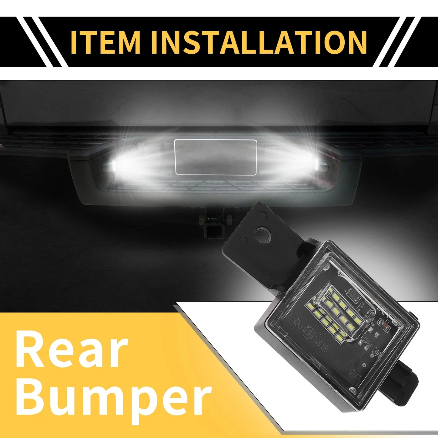 2 x License Plate Light Tag Lamps for Chevrolet Silverado
