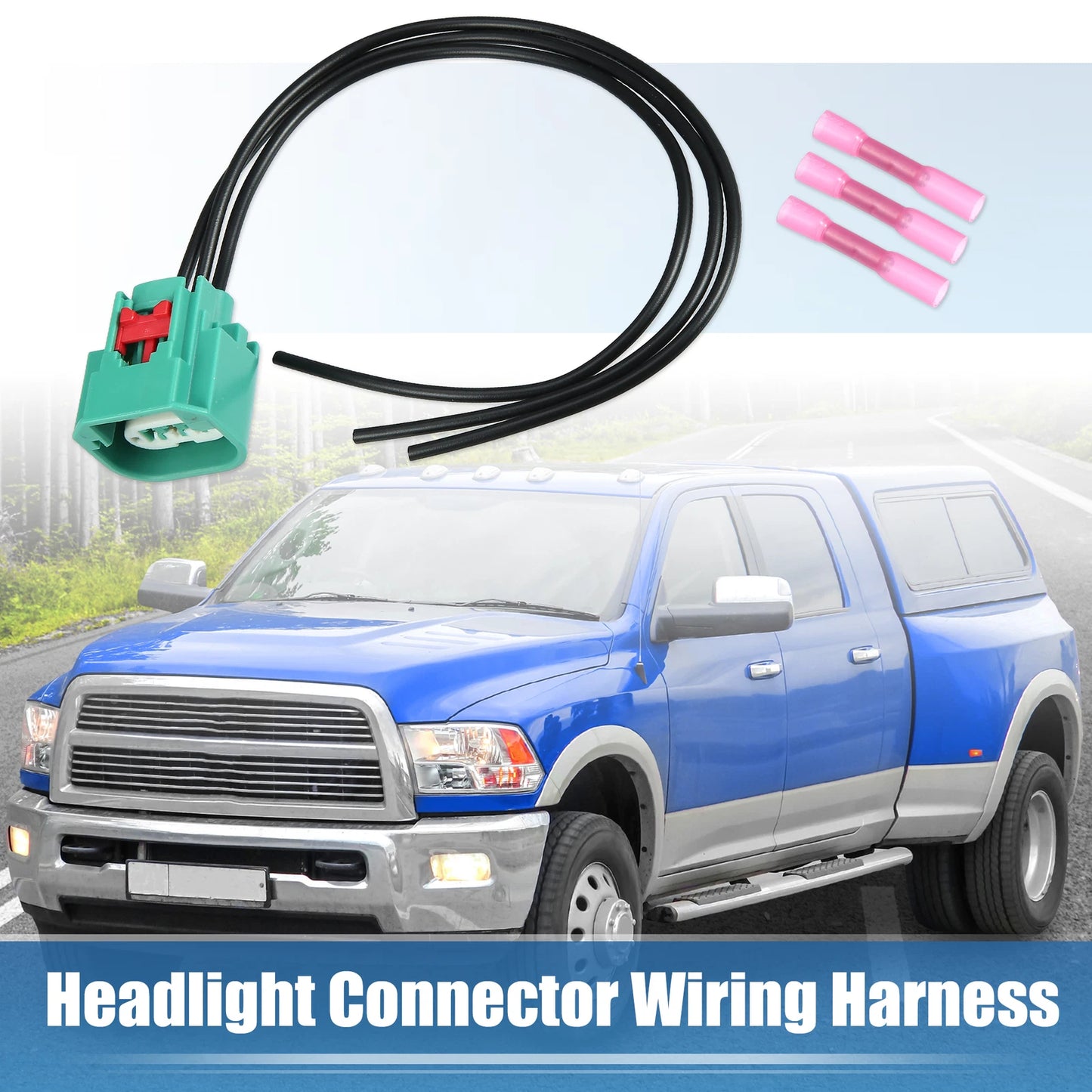 Set of 1 Headlight Parking Light Connector for Chrysler Jeep (68064997AA)