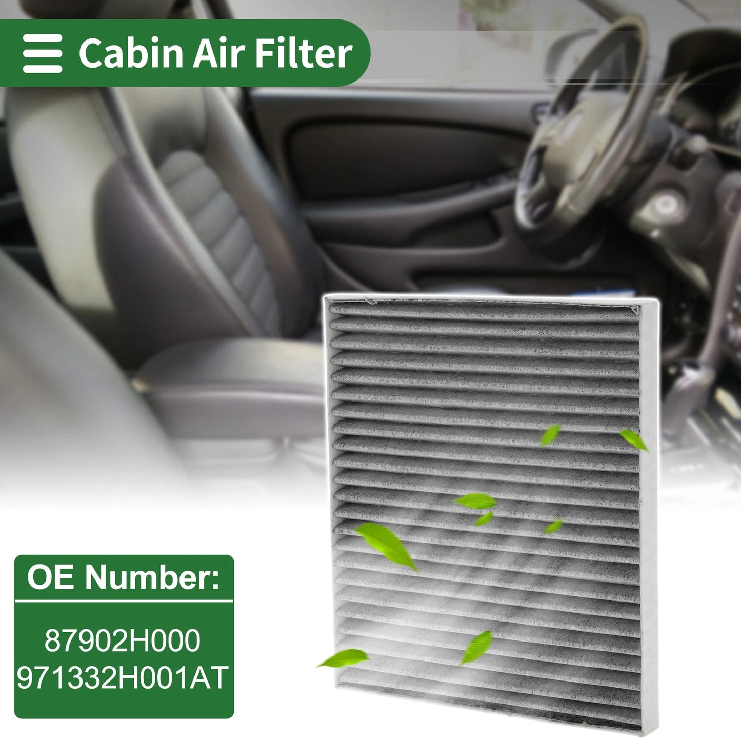Cabin Air Filter No.87902H000 for Hyundai Accent III (MC) 2005–2010 1 Pc