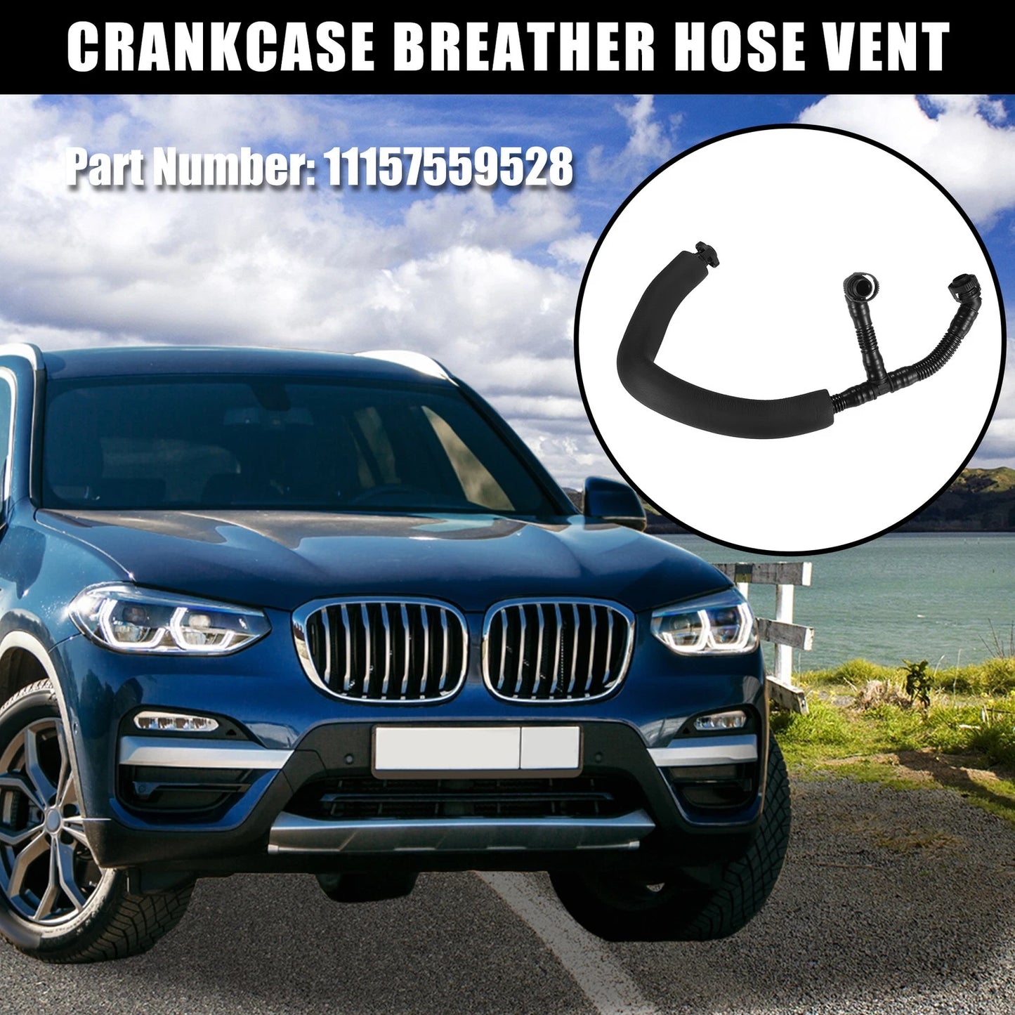 Crankcase Breather Hose No. 11157559528 for BMW 328i (2007–2011)