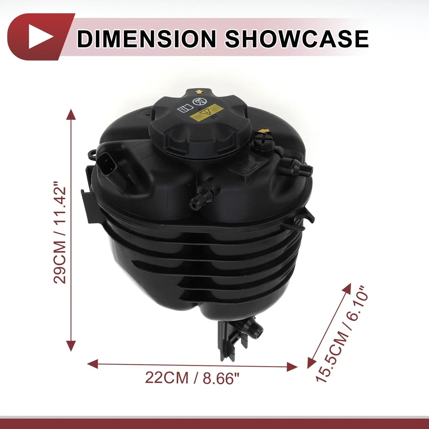 Coolant Expansion Overflow Tank with Cap for BMW 330i (2017-2019)