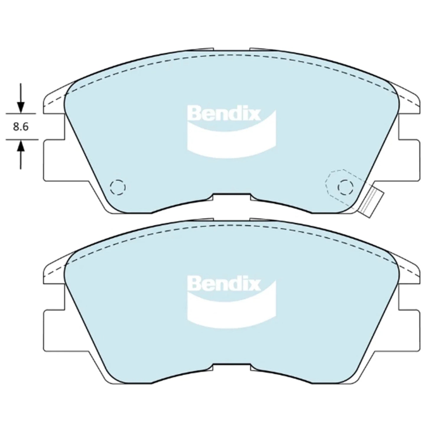 Front Disc Brake Pads Set GCT for Mitsubishi Pajero (1987 - 1991)