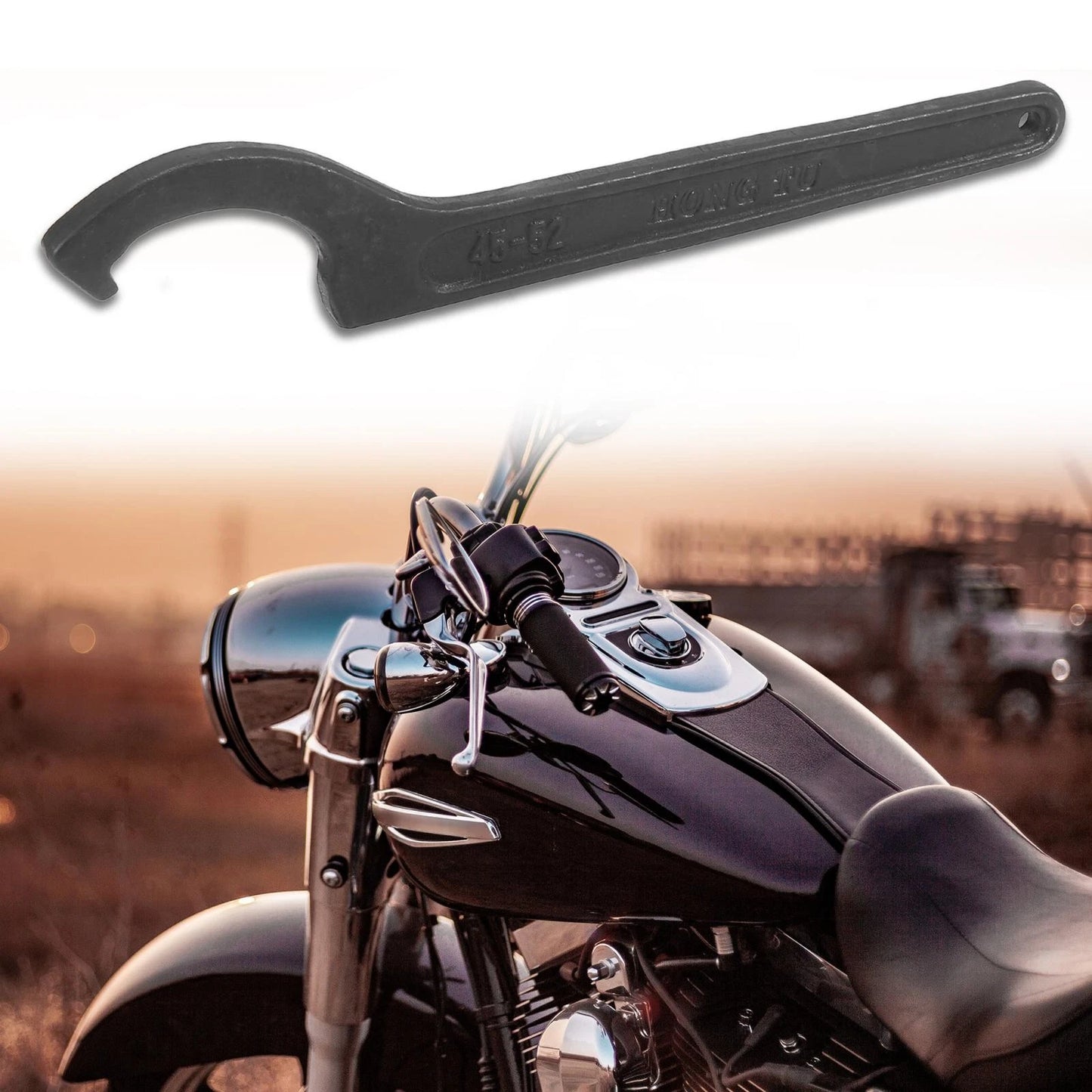 Universal Motorcycle Rear Shock Absorber Spanner Hook Wrench Tool