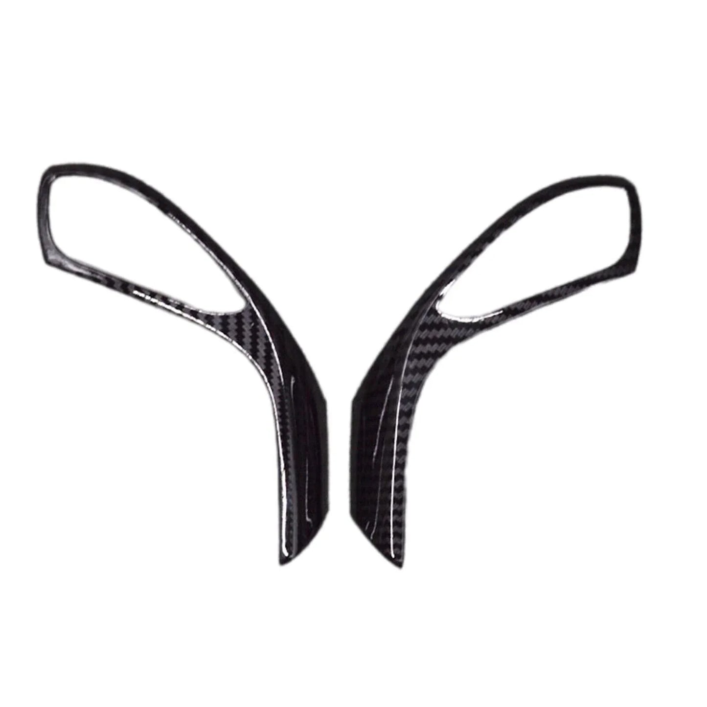 2 x Carbon Steering Wheel Switch Trim Covers for Hyundai Elantra (2011–2016)