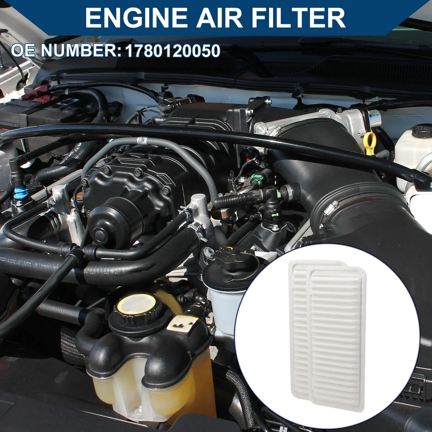 Car Engine Air Filter 2 x for Lexus RX400h 3.3L (2006-2008)