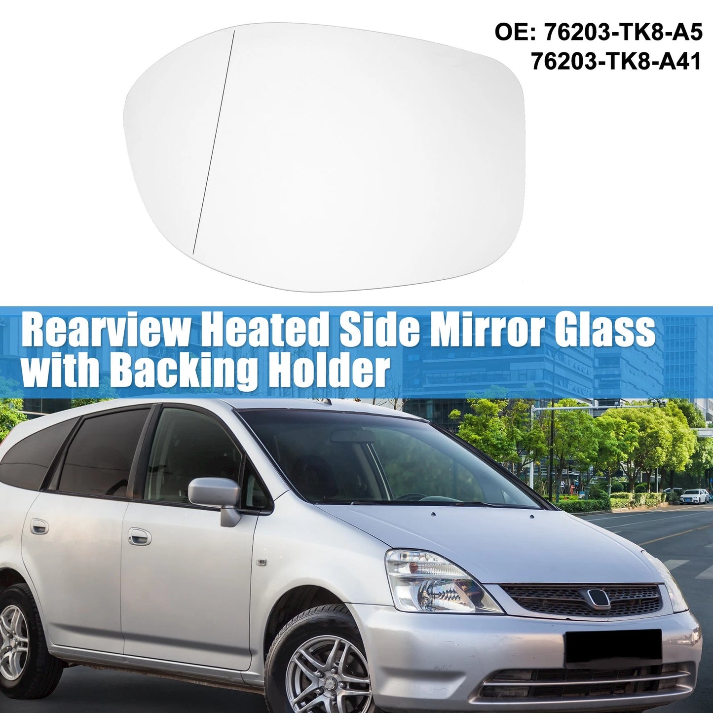Heated Driver Side Mirror Glass for Honda Odyssey (2005–2010)
