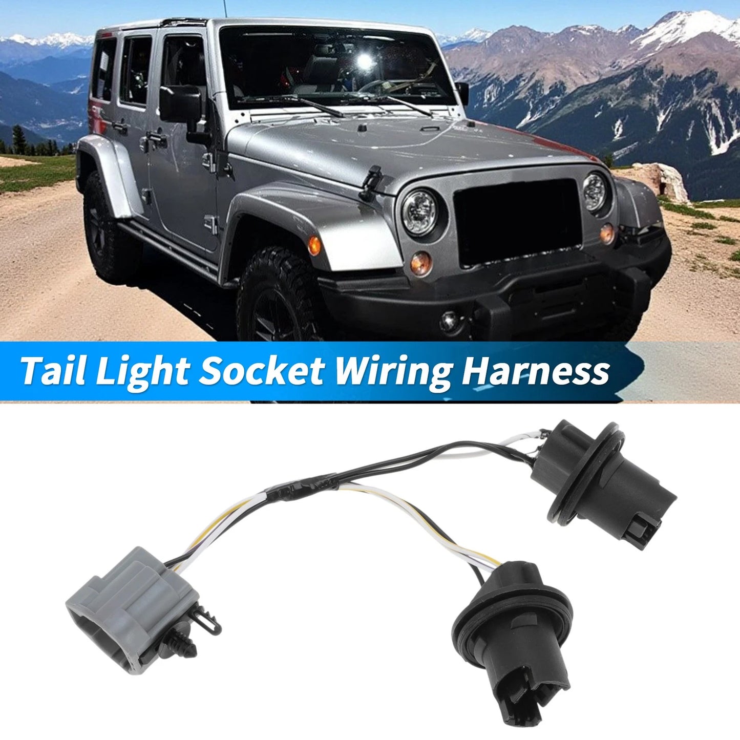 Tail Light Socket Wiring Harness for Jeep Wrangler JK (2007–2018) No. 68004166AC